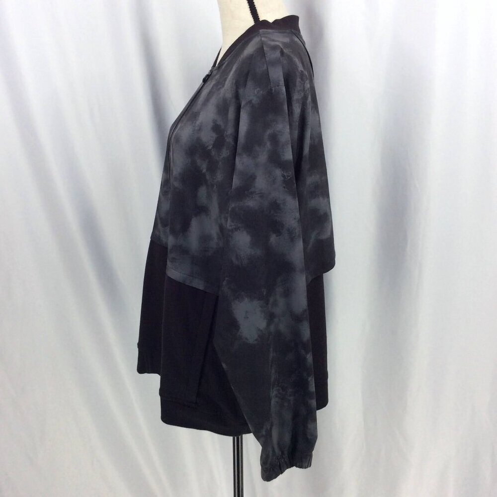 Tek Gear DryTek Plus Size Mixed Media Windbreaker Jacket Womens 1X Black Workout - Picture 5 of 11
